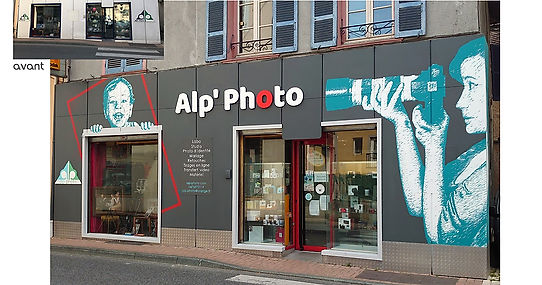 Fresque magasin Alp photo Pont de Beauvoisin